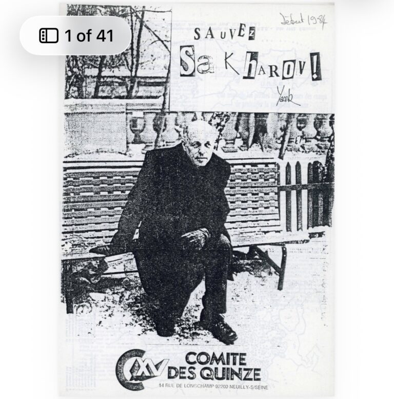Comité de XV report, Sakharov Special, 1983