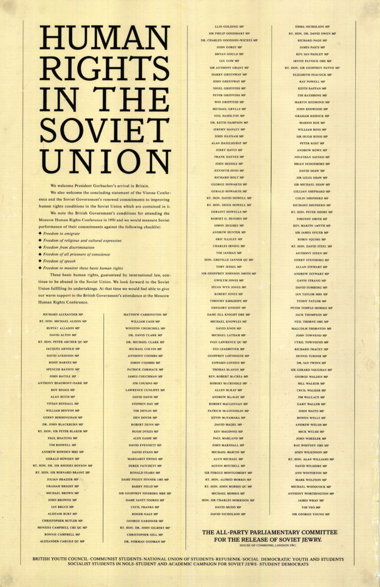 Human Rights in the Soviet Union, Gorbachev Visit