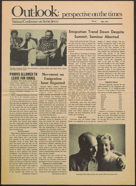 Outlook: Perspective on the Times, September 1974 (cover only)