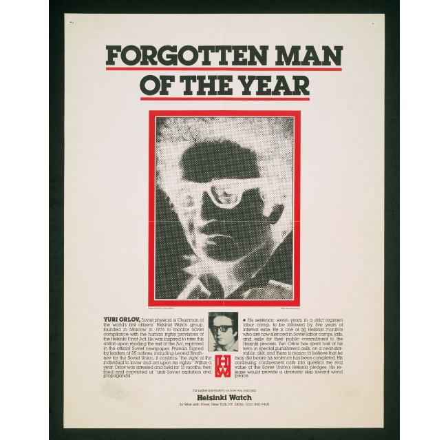 Yuri Orlov: Forgotten Man of the Year